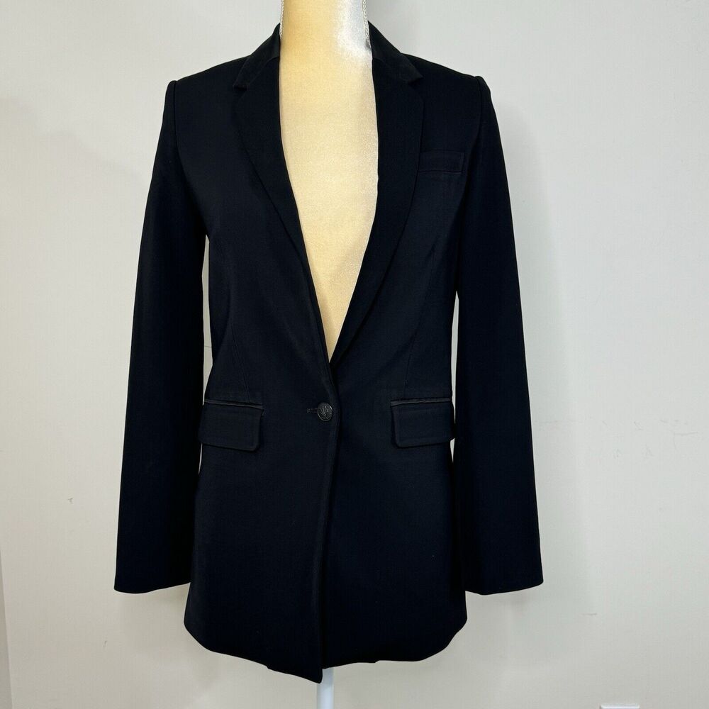 Rag & Bone Single Button Viscose Blazer Size 0 Bl… - image 2